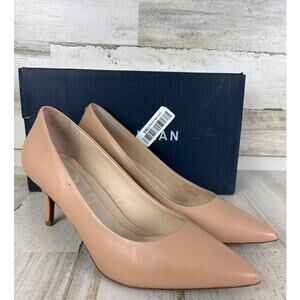 Cole Haan womens 9 beige Goto Park Pump heel new leather business dress
